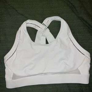 Fabletics White Racerback Sports Bra Intimates